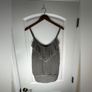 Charlotte Russe Black and White Striped Camisole Y2K